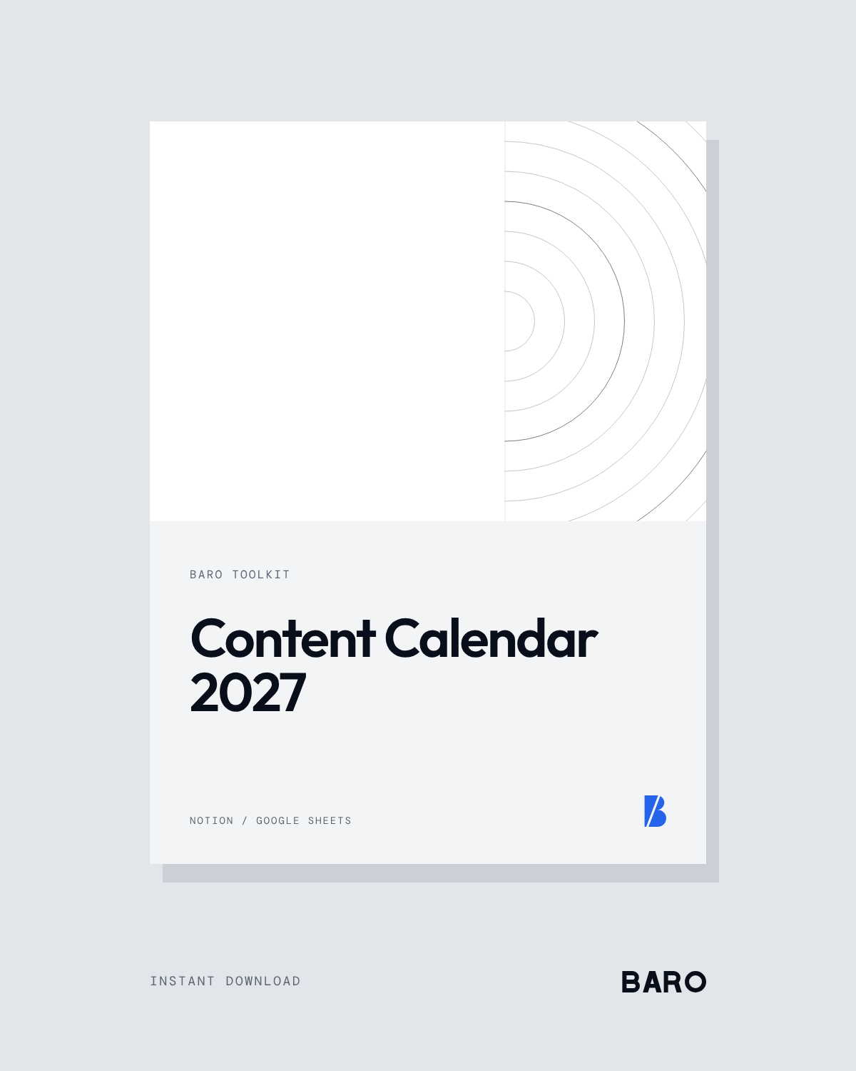 Content Calendar 2027